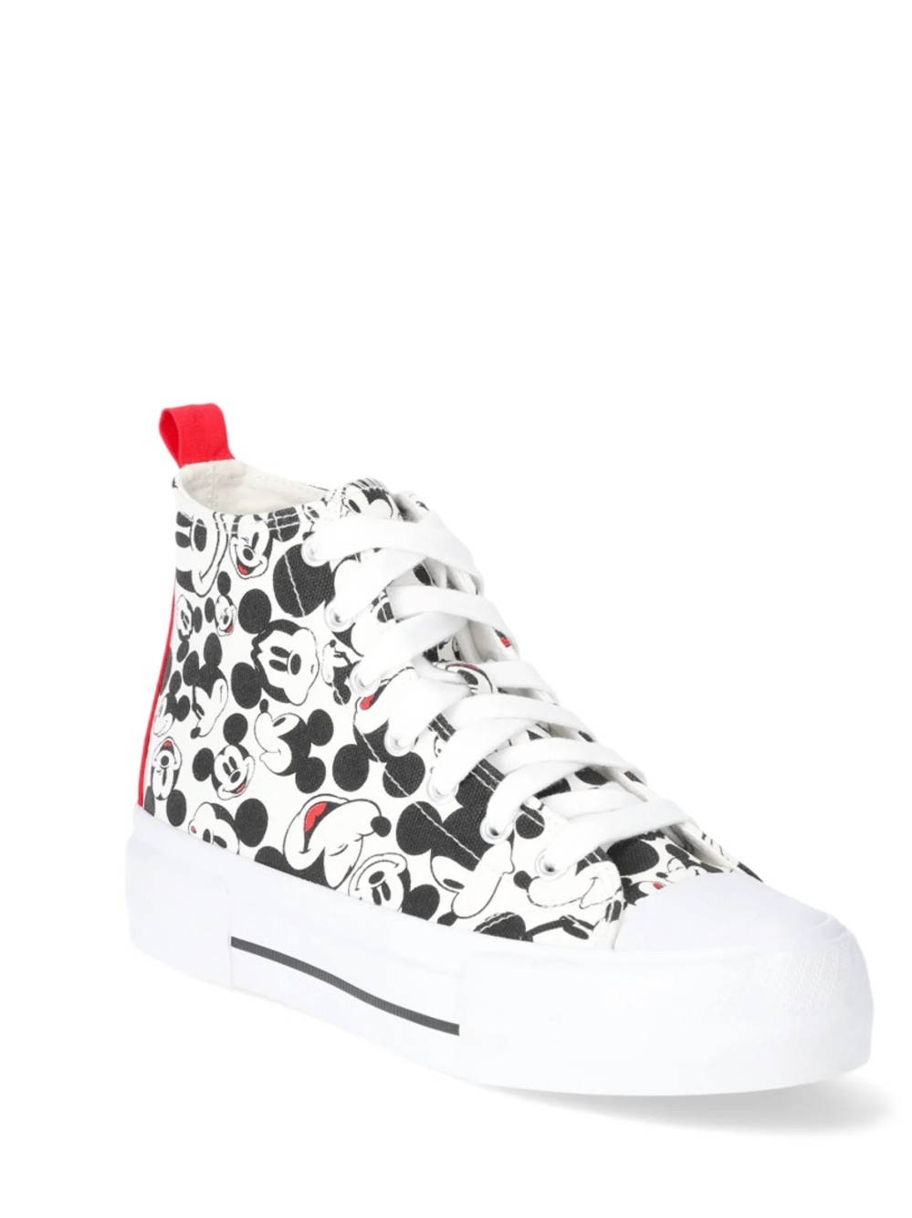Disney white Mickey Mouse canvas high-top lace up sneakers men’s size 8